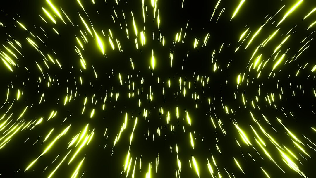 Futuristic technology network visualization from space